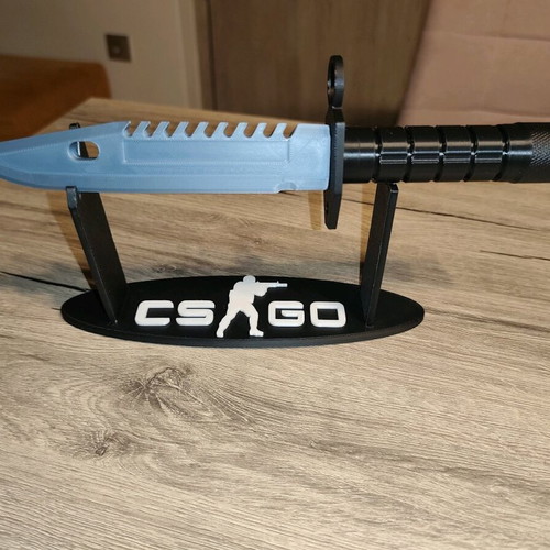 M9 Bayonet 3D printed display new with CS:GO stand