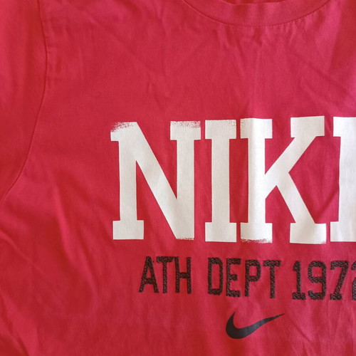 Nike t shirt large red used with wear on print