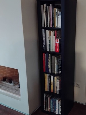 IKEA EXPEDIT βιβλιοθήκη 184 εκ. μεταχειρισμένη, σκούρο καφέ/μαύρο