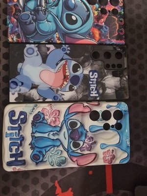 Samsung S22 Ultra phone cases pack of 4 with Stitch design, one used red TPU