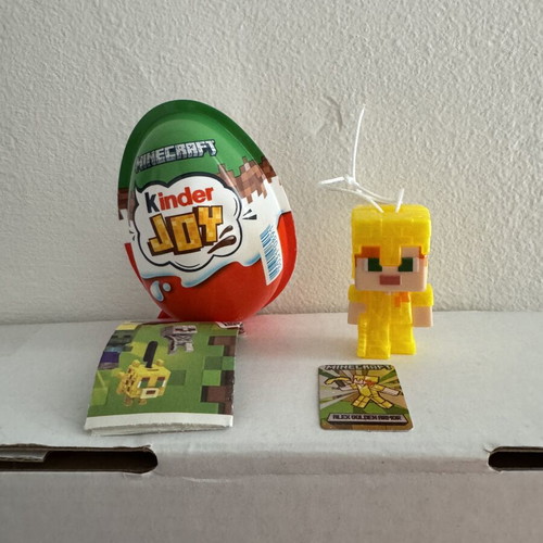 Kinder Joy Minecraft Gold Armor Alex figure new