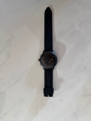 Oozoo men's sports wristwatch used, black and orange