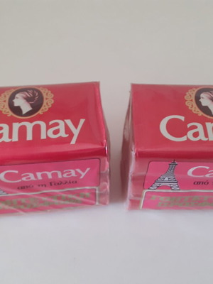 Camay soap bars, sealed packages
