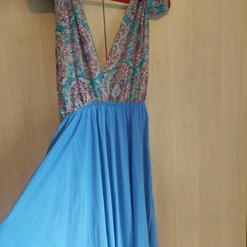 ZIC ZAC Long Maxi Multifunctional Dress like new, multicolor and turquoise
