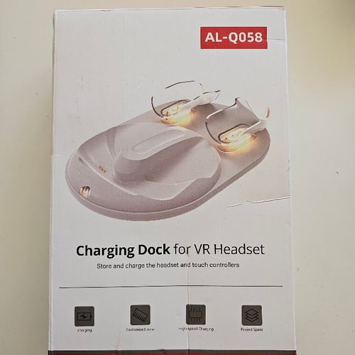 Alcopanda Charging Dock for Meta Quest 3 with 2 Rechargeable Batteries