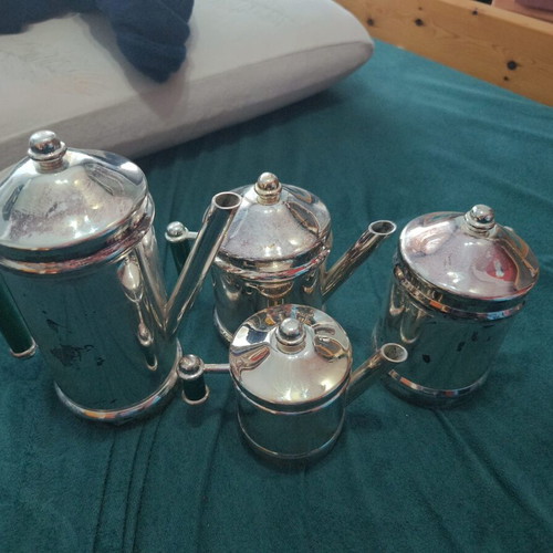 Mappin & Webb vintage silver-plated four-piece coffee and tea service set
