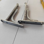 Extendable metal shelf brackets, 4 pieces, two sizes