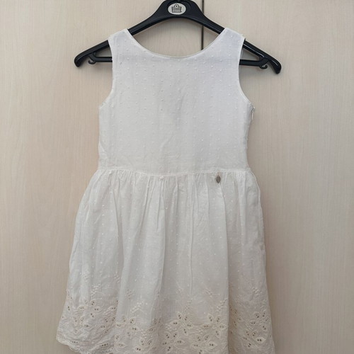 Girls' dress like new, cotton, size 110 cm, white