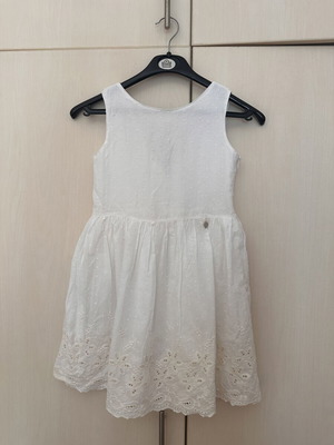 Girls' dress like new, cotton, size 110 cm, white
