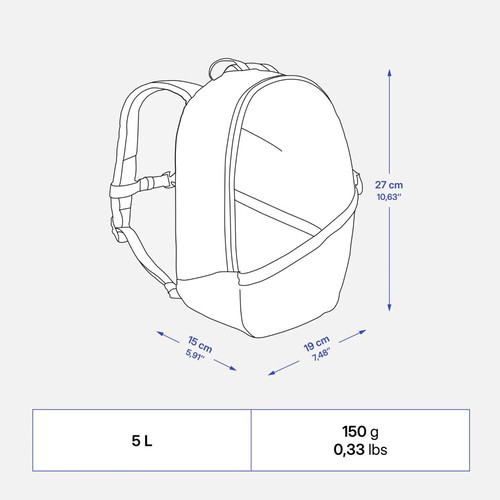 Quechua kids backpack 5 liters, 2-5 years, like new
