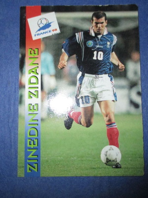Κάρτα Zidane Panini World Cup France 98 μεταχειρισμένη