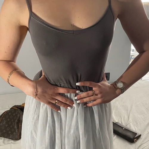 Abercrombie Fitch dress XS with tulle, like new, gray
