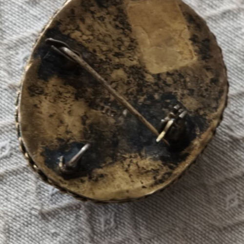 Vintage jewelry with authentic Blue Tiger's Eye semiprecious stone, used