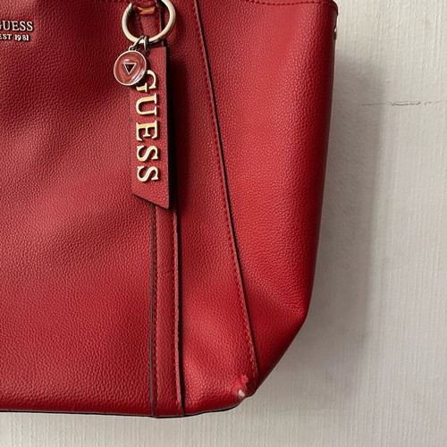 Guess tote bag used, red