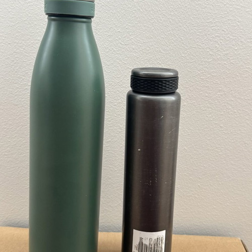 Sistema stainless steel water bottles set used, 750ml and 280ml