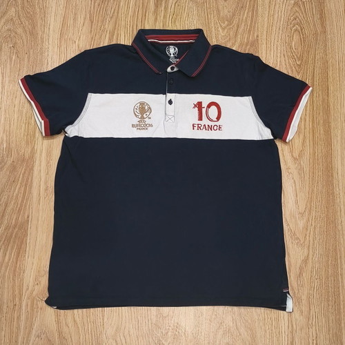 UEFA Euro 2016 France Men's Polo Shirt used, size XL, navy blue