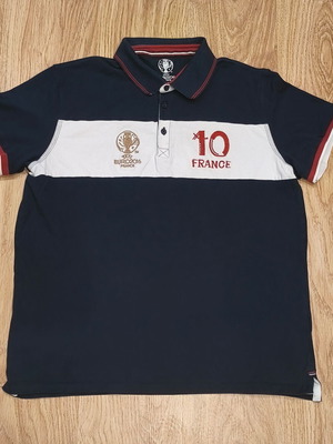 UEFA Euro 2016 France Men's Polo Shirt used, size XL, navy blue