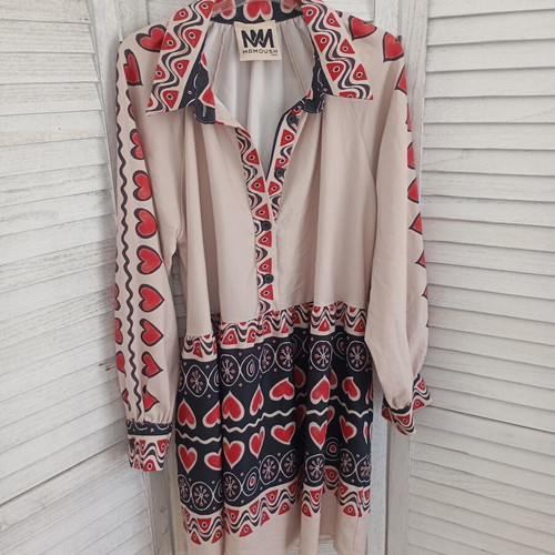 Mamoush M L dress with heart pattern