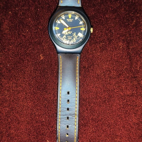 Swatch Olympic Games 2004 Blue Watch used, unisex, vintage