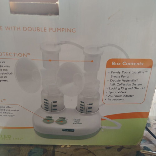 Ameda Double Breast Pump like new with 3 bottles and milk storage bags