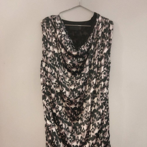 Gestuz dress-blouse like new with animal print, black and beige