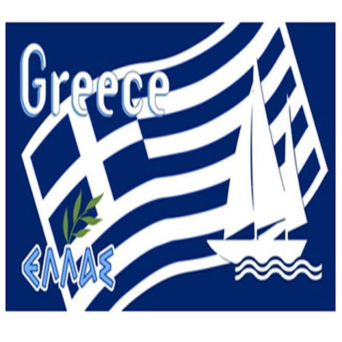 Beach towel Greece flag with olive leaf new