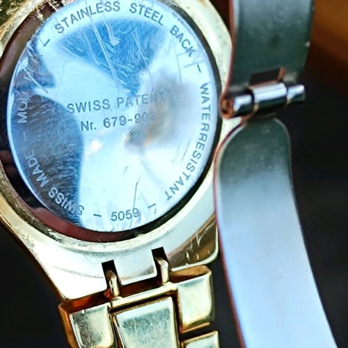 Alfex gold-plated Swiss watch used