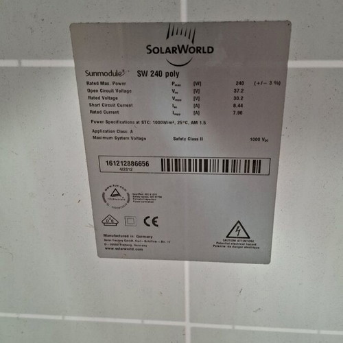 240 watt German panels like new, pack of 30 pieces