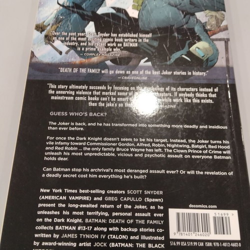 Batman New 52 Vol.3 The Death of the Family TPB like new