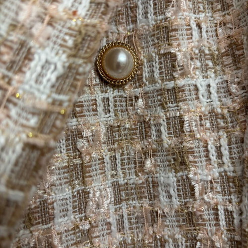MOTF tweed coat jacket like new, pink and beige tones, size M
