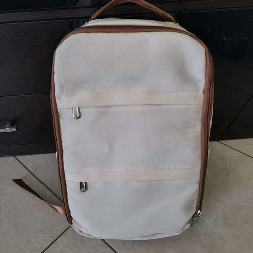 Backpack new, beige color