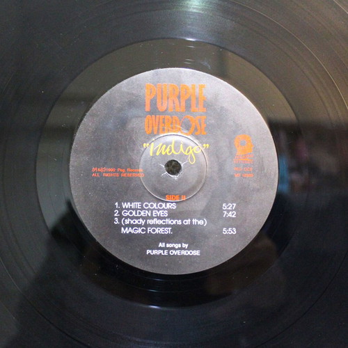 Purple Overdose–Indigo vinyl LP used, 1990 psychedelic rock album