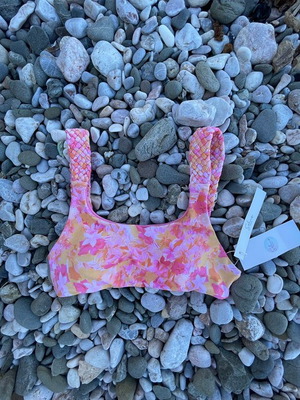 Solano swimwear bustier top new floral print pink