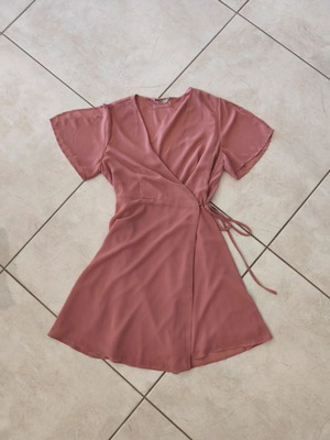 Only pink mini dress like new, elegant and airy
