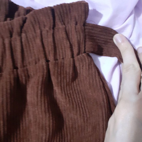 Mini corduroy skirt brown with integrated belt new