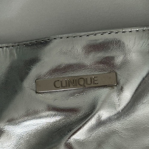 Clinique Metallic Silver Tote Bag like new