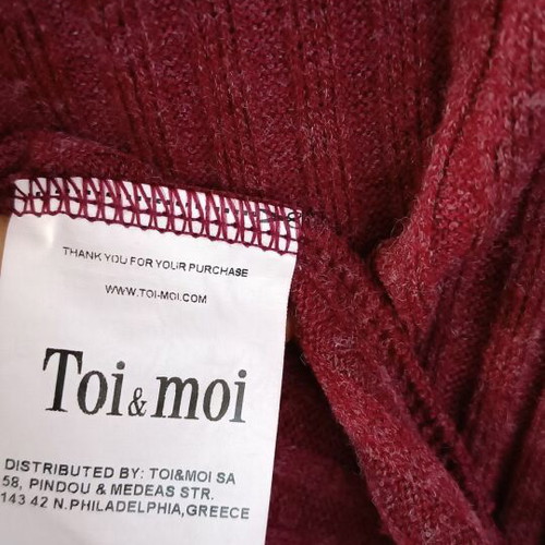 Toi-Moi Mini Dress Burgundy like new, elastic winter