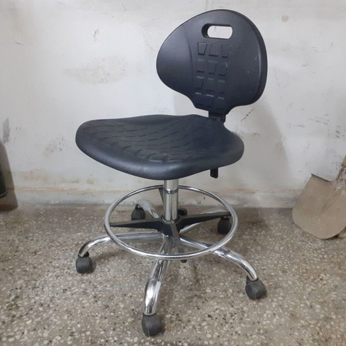 Laboratory stool used with adjustable seat and backrest
