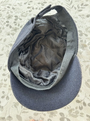 Blue flat cap