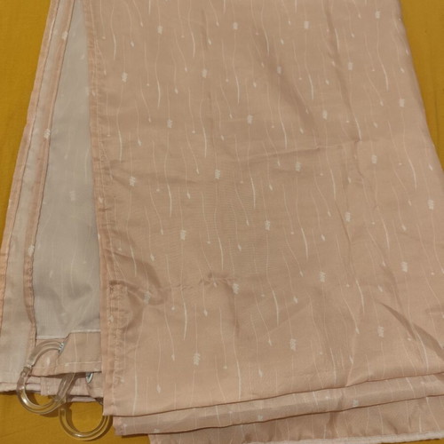 Shower curtain used with rings in powder pink shade 1.50 x 2.00 m