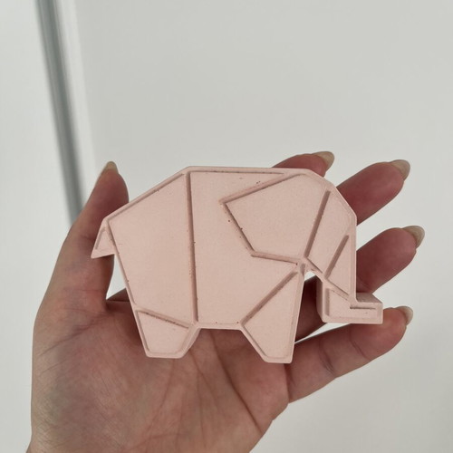 Decorative Elephant Pink Handmade Cement