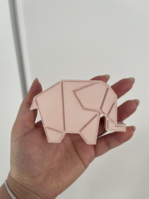 Decorative Elephant Pink Handmade Cement