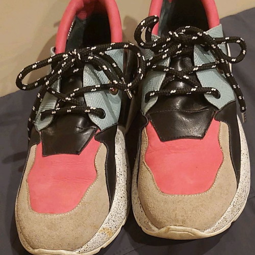 TSAKIRIS MALLAS women's sneakers size 39 leather used, multicolor