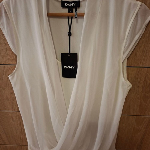 DKNY Ivoire Color Wrap Top New