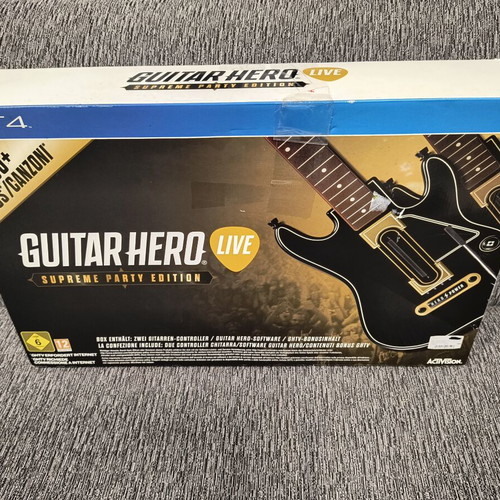 Guitar Hero Live Supreme Party Edition PS4 used with two guitars and adapters