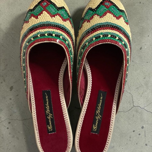 Beverly Feldman Ice Queen mules new, size 36, multicolor