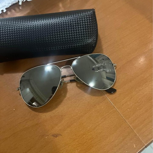Pilot sunglasses like new, silver with case