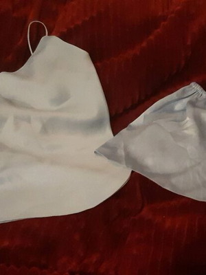 Pajama used, light blue, silk, sizes S and M