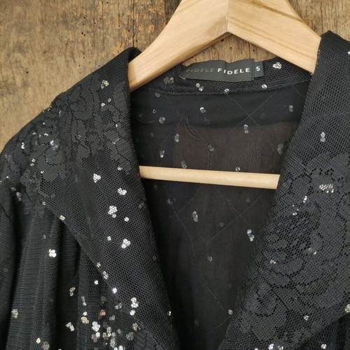Vintage shirt-jacket with glam sequins like new, size L
