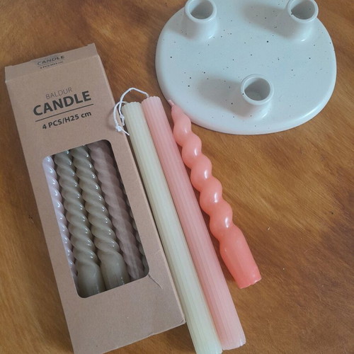 Ceramic Jysk Candlestick with 8 Candles Like New